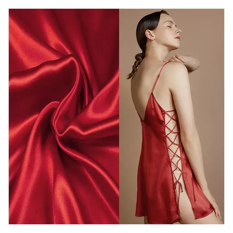 Factory wholesale price shiny satin fabric silk satin fabric free sample OEM non-stretch satin fabric