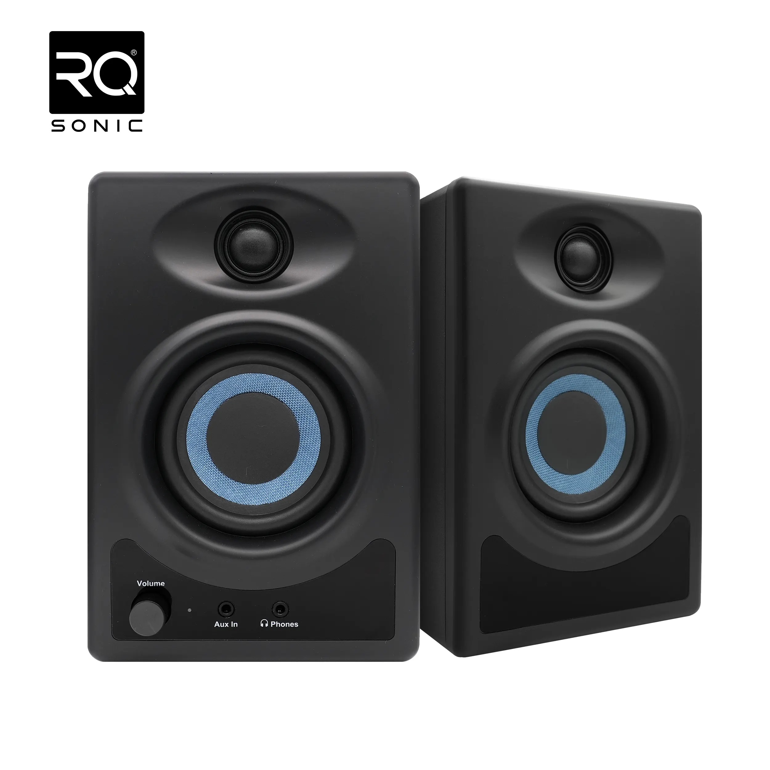 RQSONIC A3 Monitor Speaker Studio Professional Recording Active Passive 100dB Studio Monitor Speakers Pair