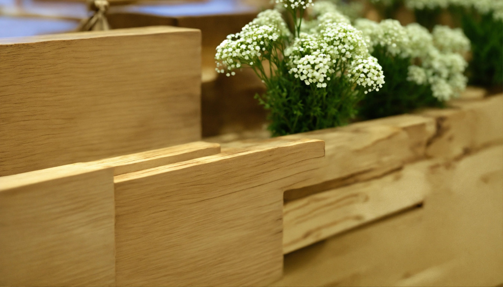 Close up Mesa de madera vacía en la pared de cerám.jpg Close up Mesa de madera vacía en la pared de cerám.jpg