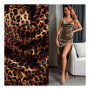 Factory price free sample charmeuse satin-fabrics Custom leopard print polyester silk satin fabric for nightdress