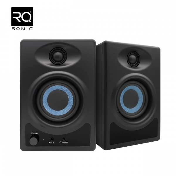 RQSONIC A3 Monitor Speaker Studio Professional Recording Active Passive 100dB Studio Monitor Speakers Pair