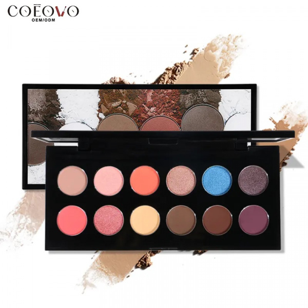 COEOVO 9 12 15 Color Custom Luminous Glitter Vegan Eyeshadow Palette Eye Shadow Matte Eye Shadow