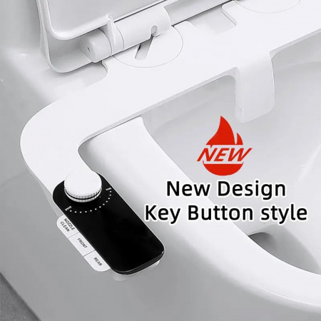 Buy Bidet Toilet attachment Custom Dual Nozzle Self-Cleaning Toilet Bidet Sprayer Ultra-slim Non Electric Shattaf Bidet